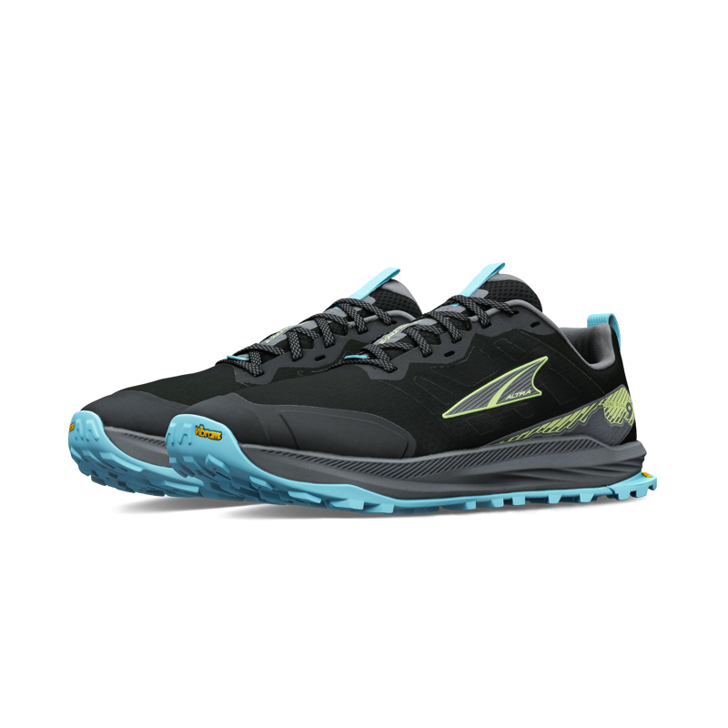 Altra Lone Peak 9+ Trail Running Shoes Mens in Black/Lime-2