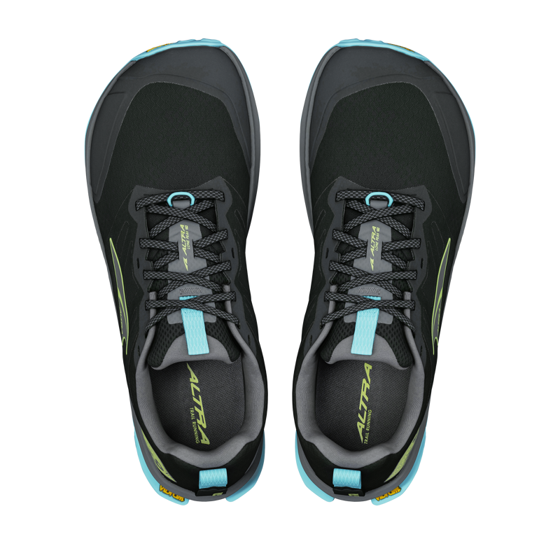 Altra Lone Peak 9+ Trail Running Shoes Mens in Black/Lime-9