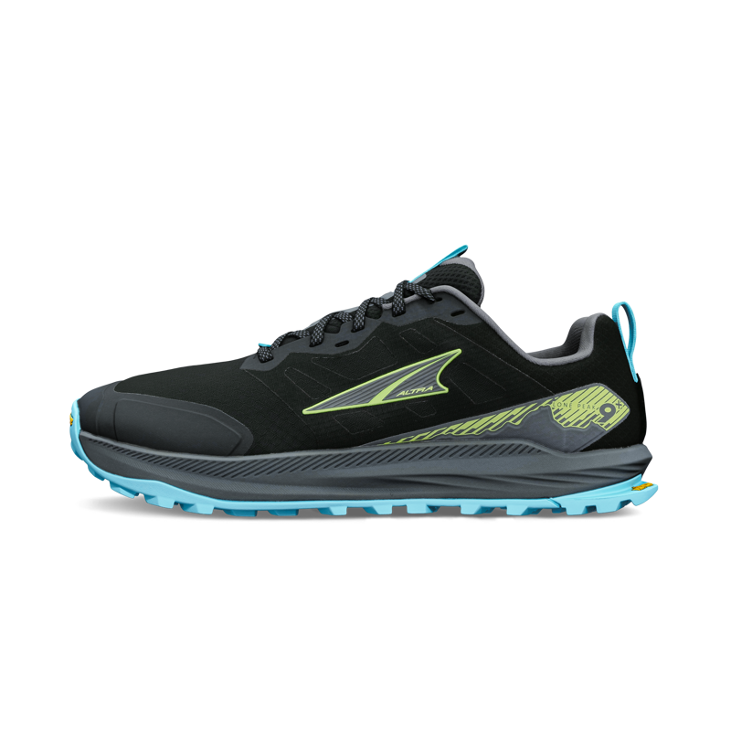 Altra Lone Peak 9+ Trail Running Shoes Mens in Black/Lime-4