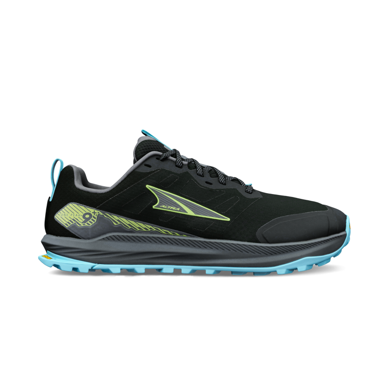 Altra Lone Peak 9+ Trail Running Shoes Mens in Black/Lime-6