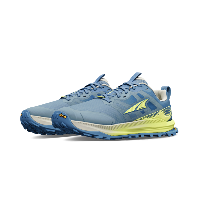 Altra Lone Peak 9+ Trail Running Shoes Womens in Blue/Lime-2