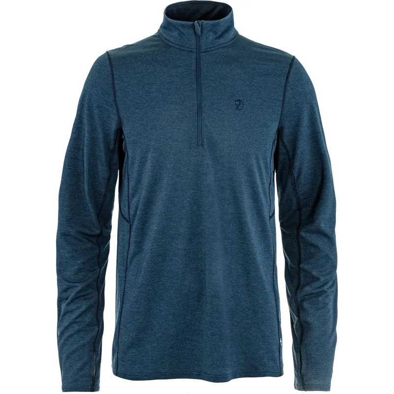 Fjallraven Abisko Day Hike Half Zip Mens in Indigo Blue