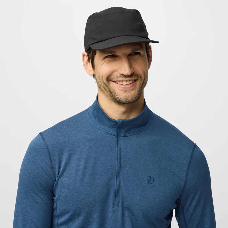 Fjallraven Abisko Day Hike Half Zip Mens in Indigo Blue-5