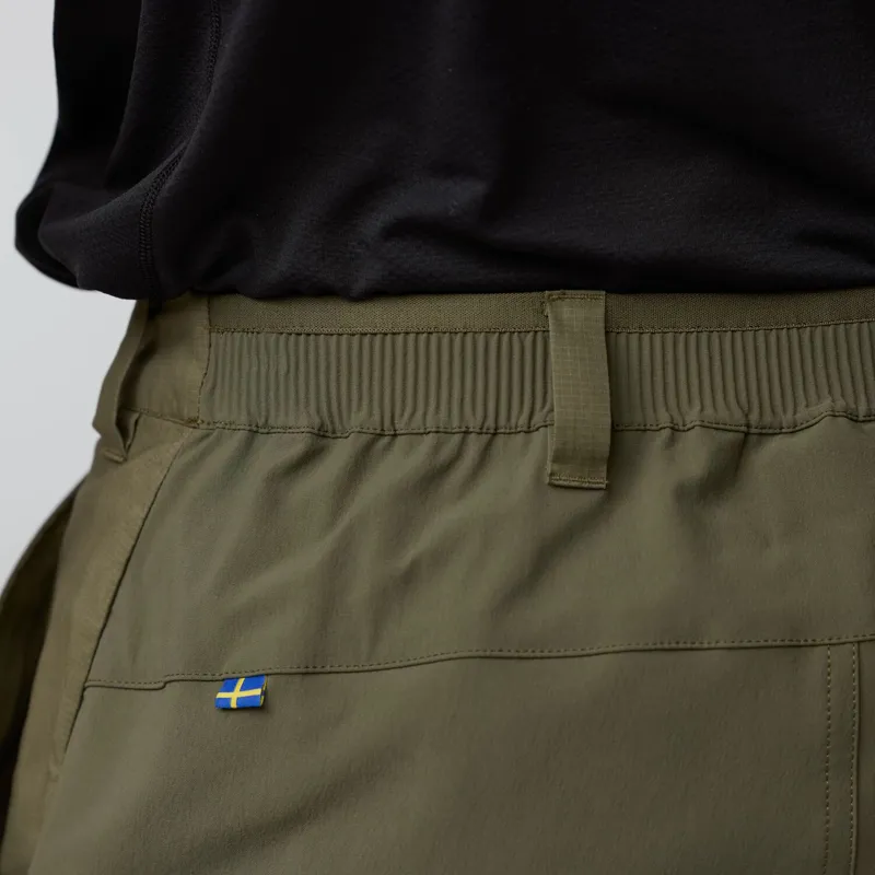 Fjallraven Abisko Hybrid Trail Trousers Mens in Laurel Green-9