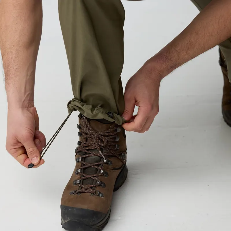 Fjallraven Abisko Hybrid Trail Trousers Mens in Laurel Green-13
