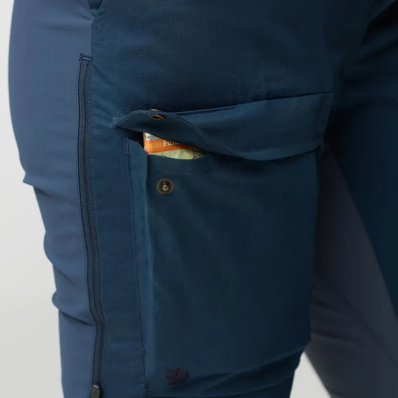 Fjallraven Abisko Hybrid Trail Trousers Womens in Laurel Green-9