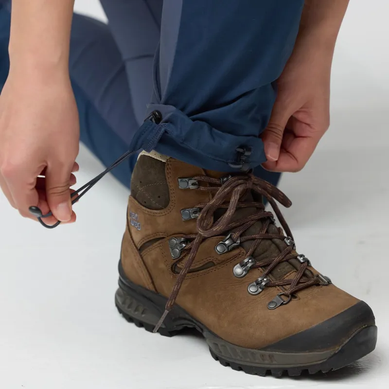 Fjallraven Abisko Hybrid Trail Trousers Womens in Laurel Green-12