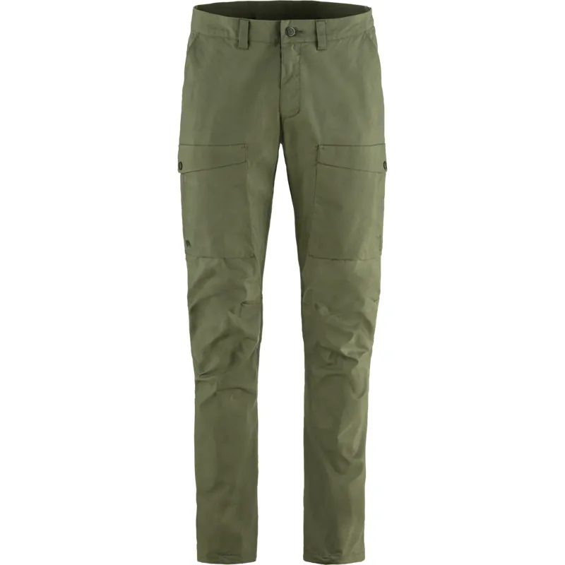 Fjallraven Abisko Hybrid Trail Trousers Mens in Laurel Green