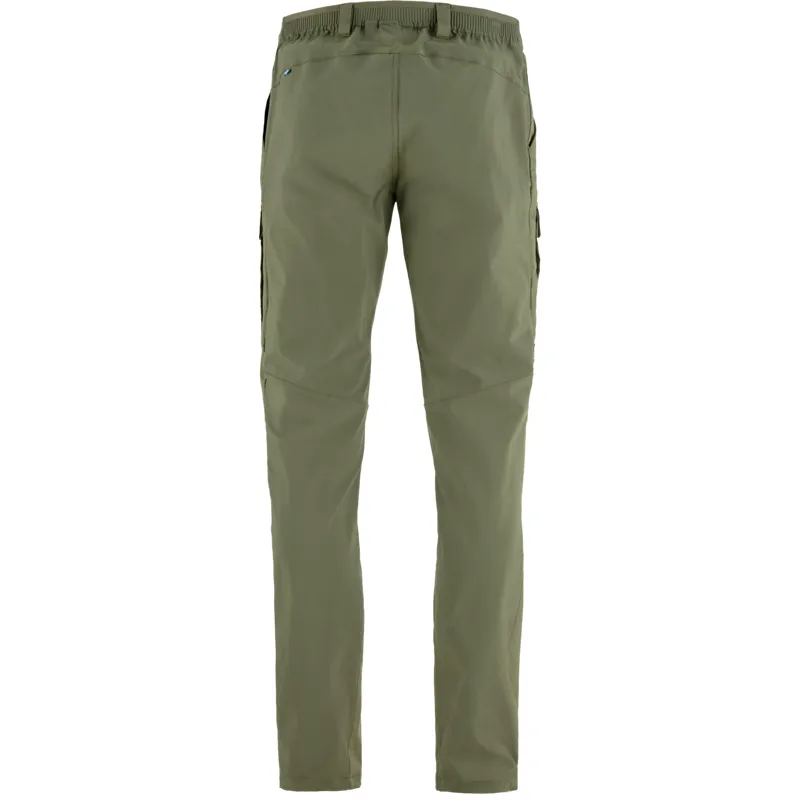 Fjallraven Abisko Hybrid Trail Trousers Mens in Laurel Green-1