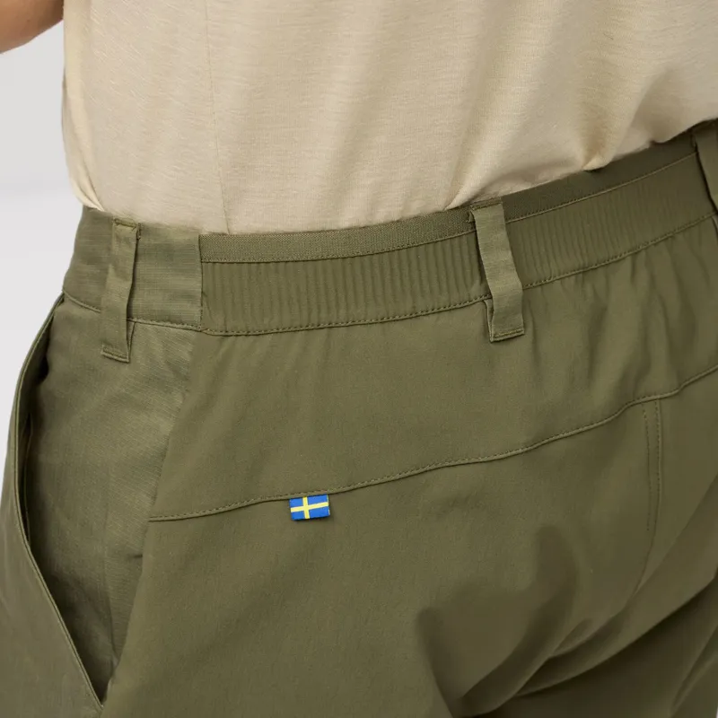 Fjallraven Abisko Hybrid Trail Trousers Zip Off Mens in Laurel Green-11