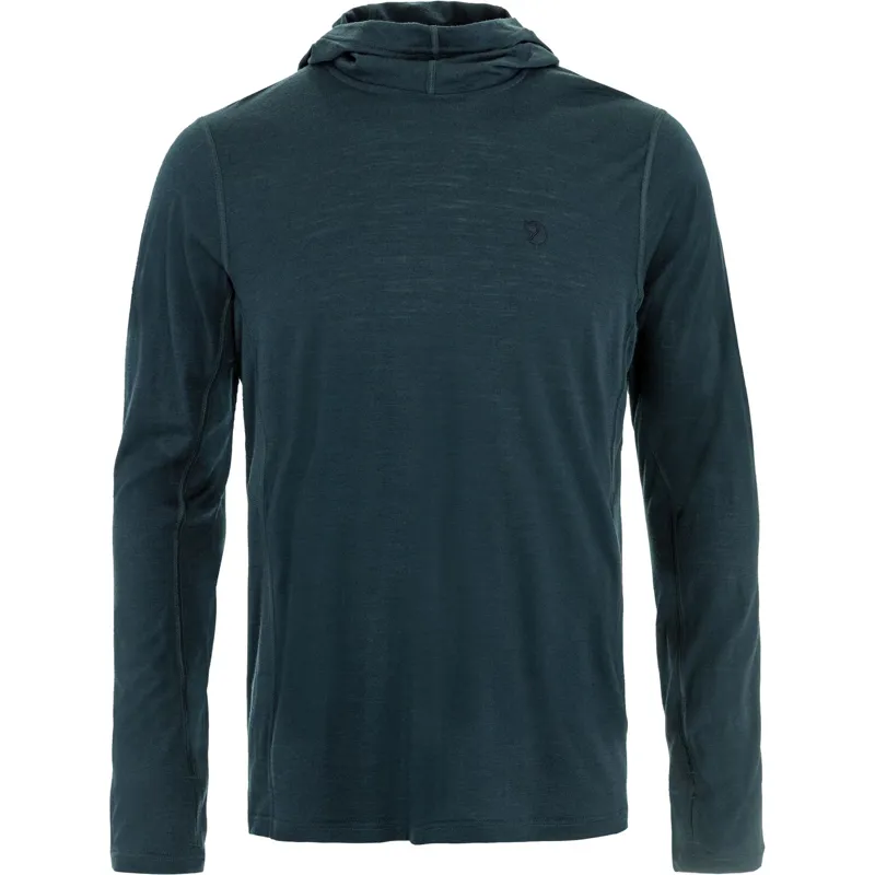 Fjallraven Abisko Wool Hoodie Mens in Dark Navy