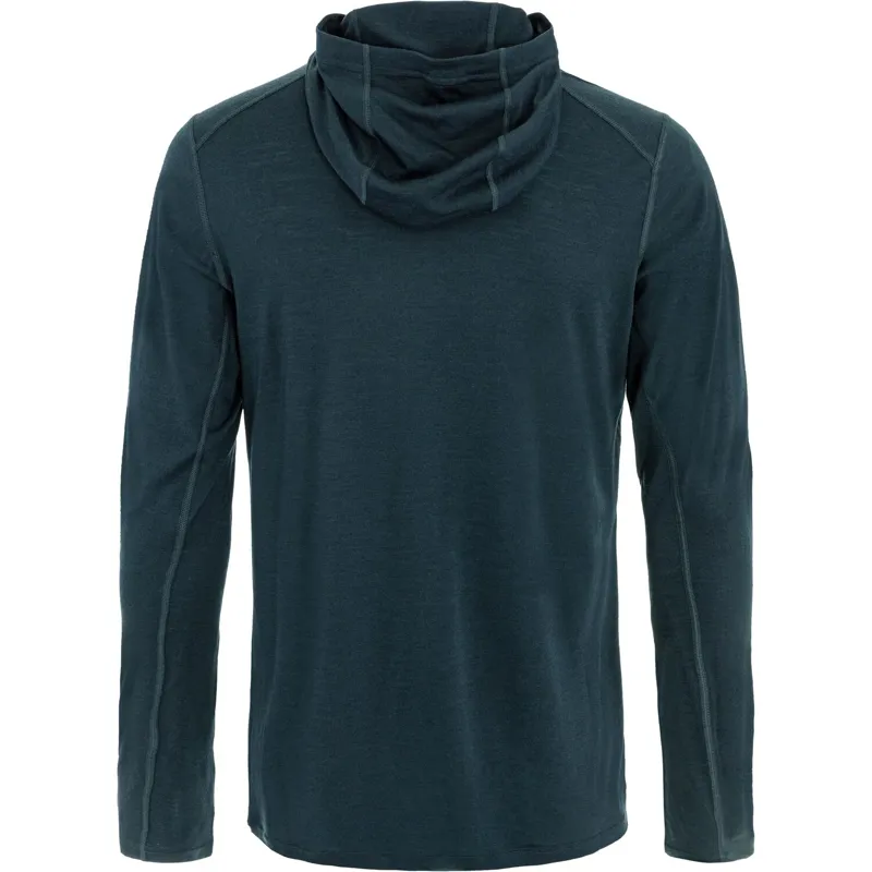 Fjallraven Abisko Wool Hoodie Mens in Dark Navy-1