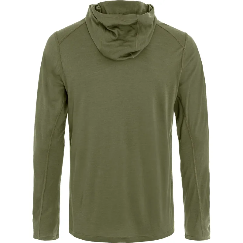 Fjallraven Abisko Wool Hoodie Mens in Laurel Green-1