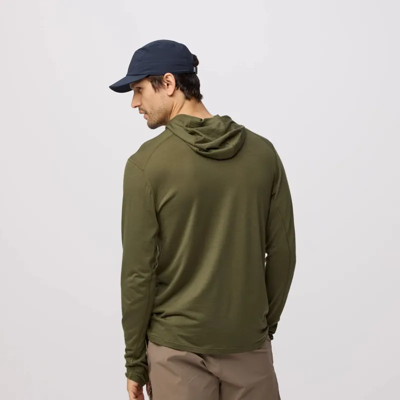 Fjallraven Abisko Wool Hoodie Mens in Laurel Green-4