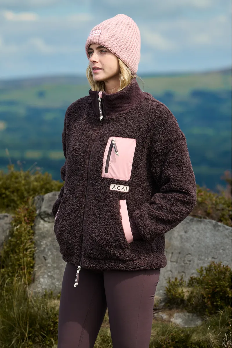 Acai Adventure Fleece Womens in Chocolate Plum-1