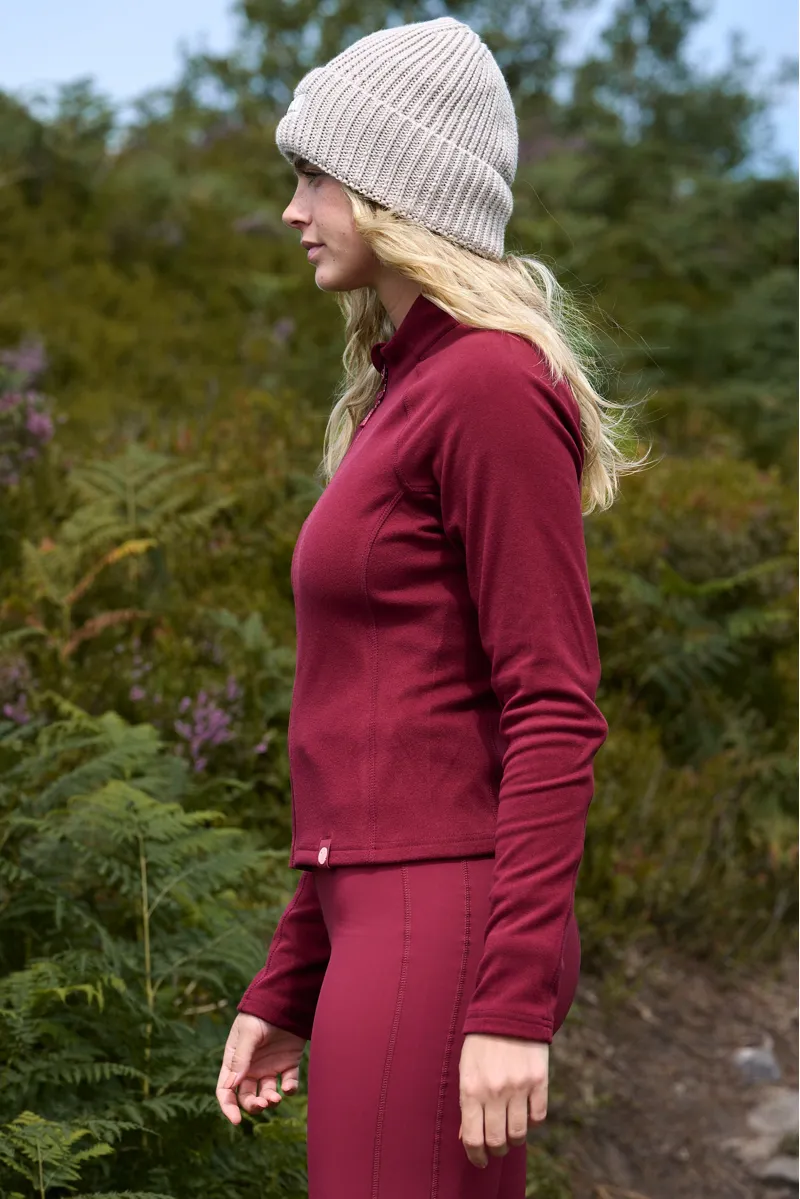 Acai Endurasoft Full Zip Fleece Womens in Cabernet-2