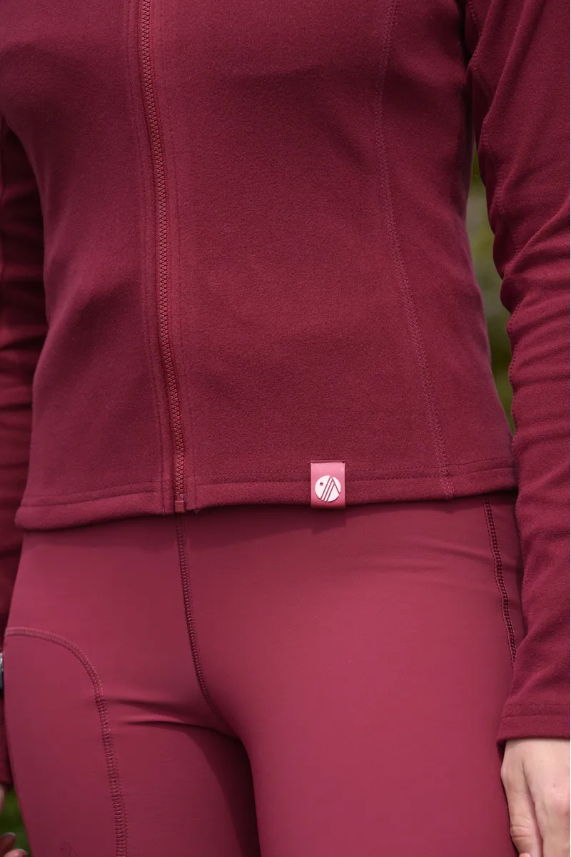 Acai Endurasoft Full Zip Fleece Womens in Cabernet-6