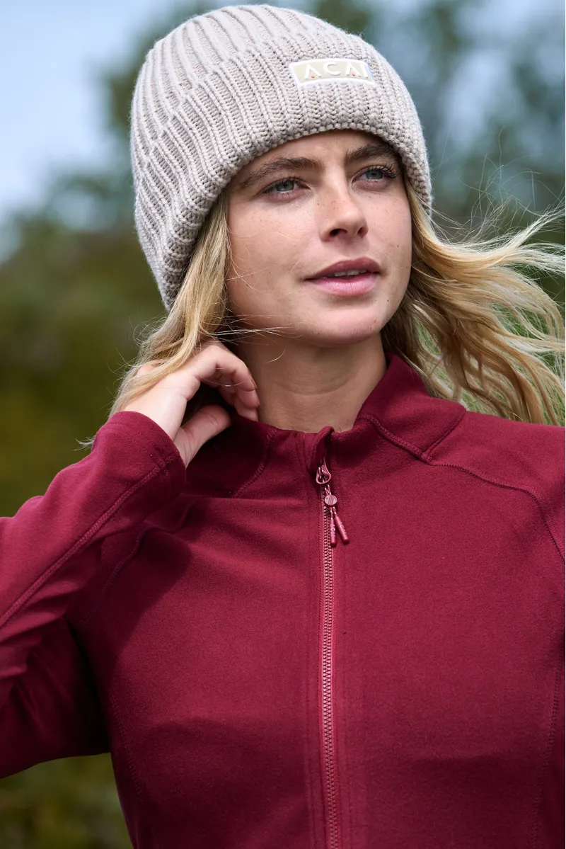 Acai Endurasoft Full Zip Fleece Womens in Cabernet-4