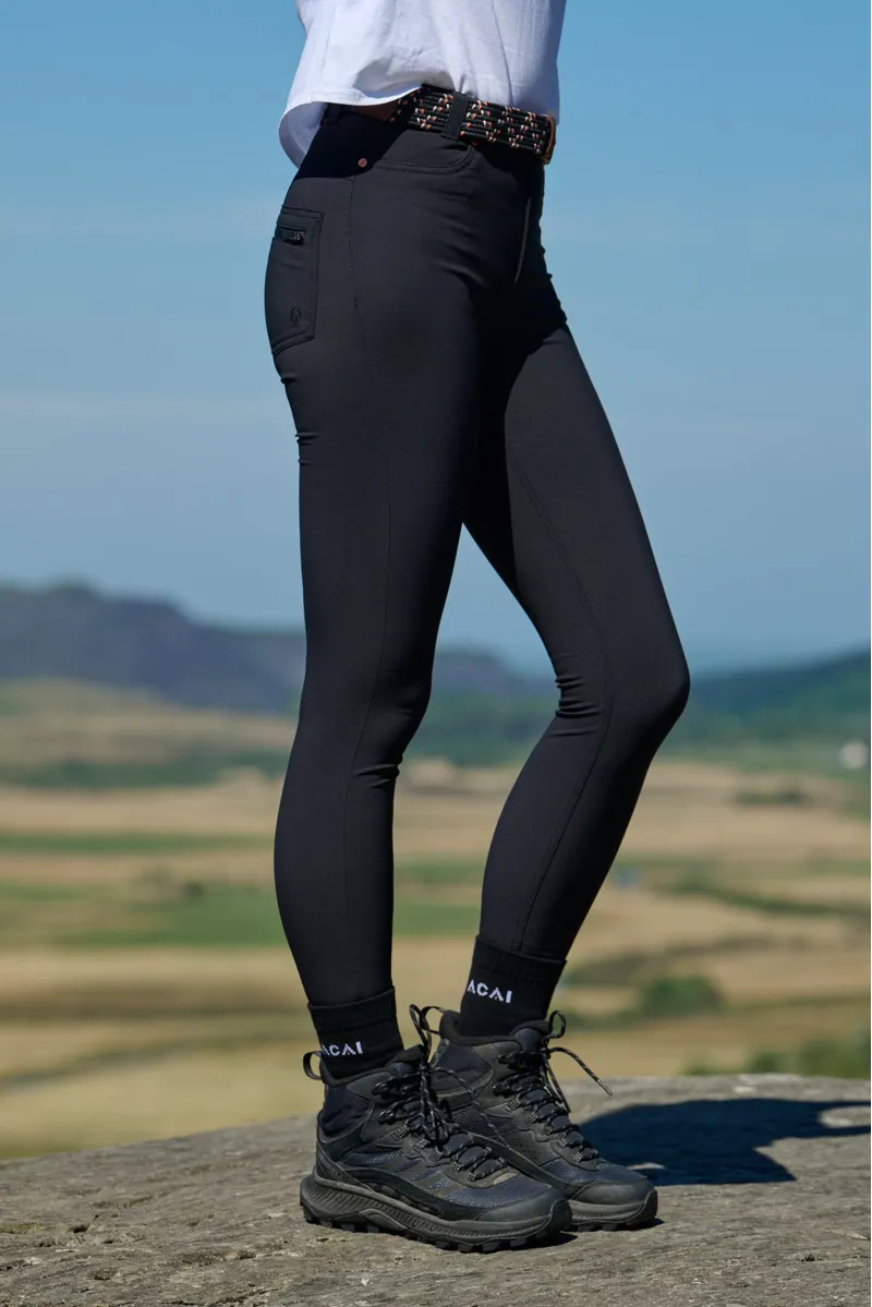 Acai MAX Stretch Skinny Outdoor Trousers Womens in Black-3