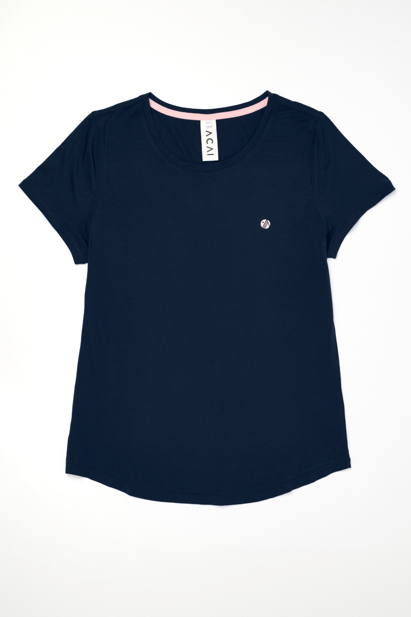 Acai On The Go Tee Womens in Deep Navy-6