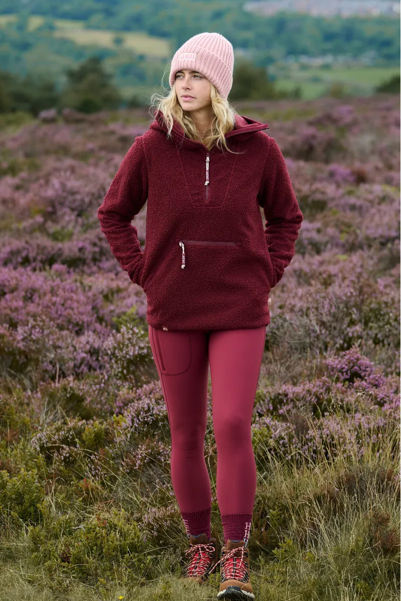 Acai Windproof Gale Fleece Womens in Cabernet-3