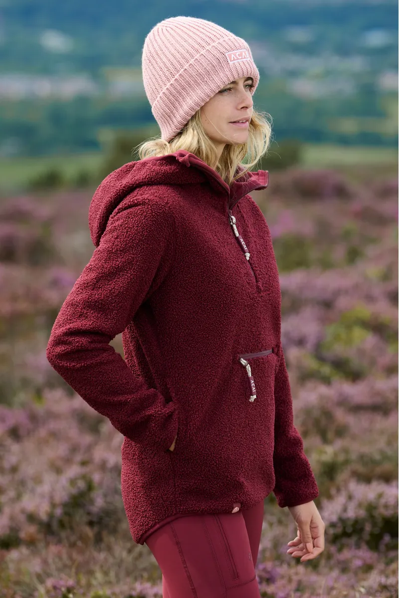Acai Windproof Gale Fleece Womens in Cabernet-1