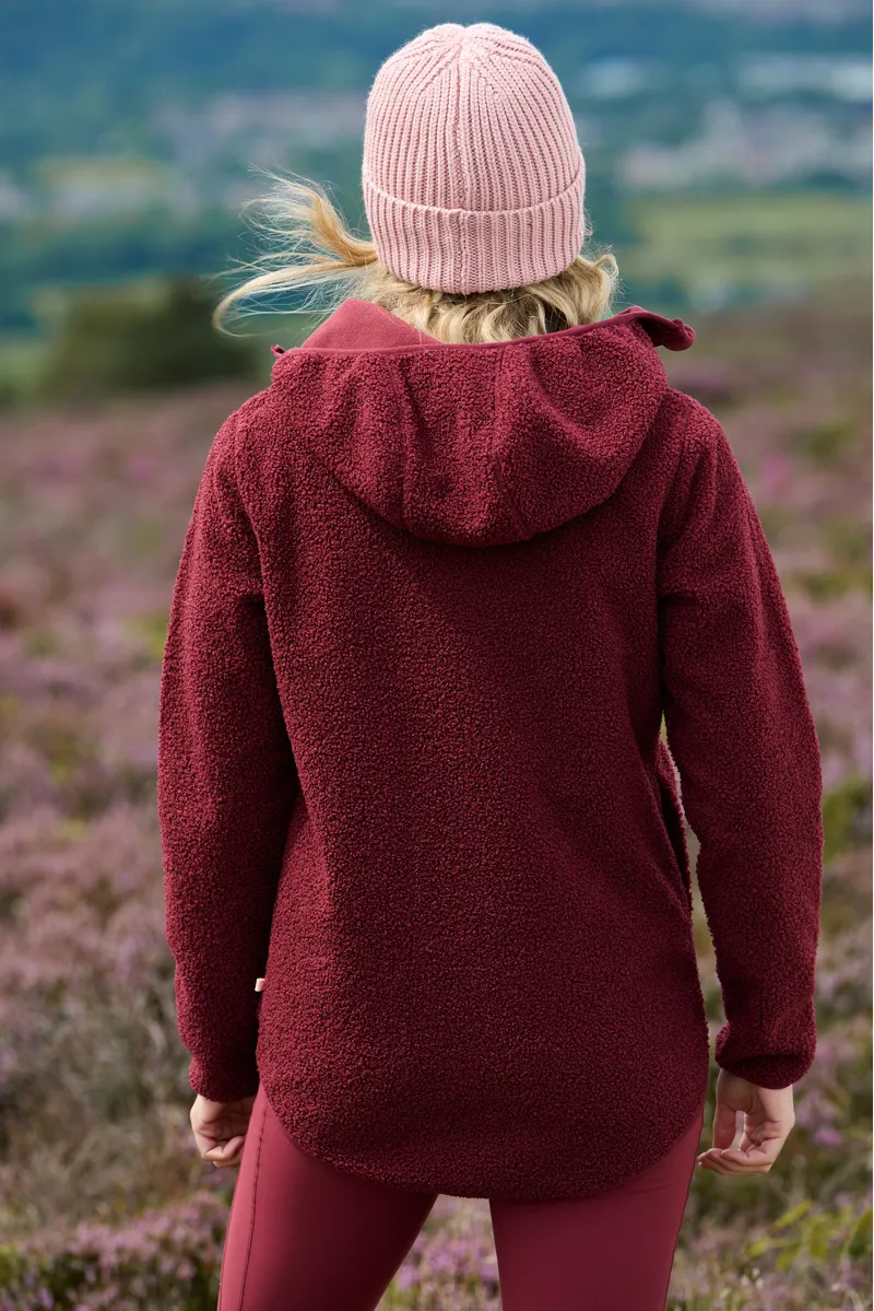 Acai Windproof Gale Fleece Womens in Cabernet-2