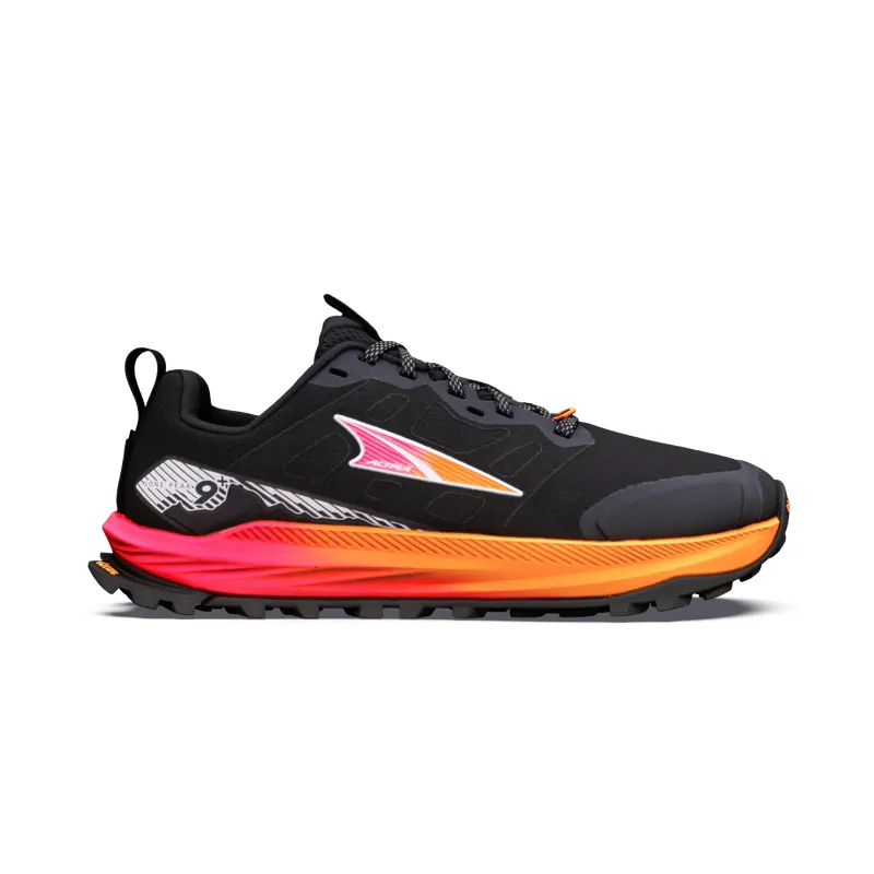 Altra Lone Peak 9+ Trail Shoe Womens in Black/Knockout Pink/White