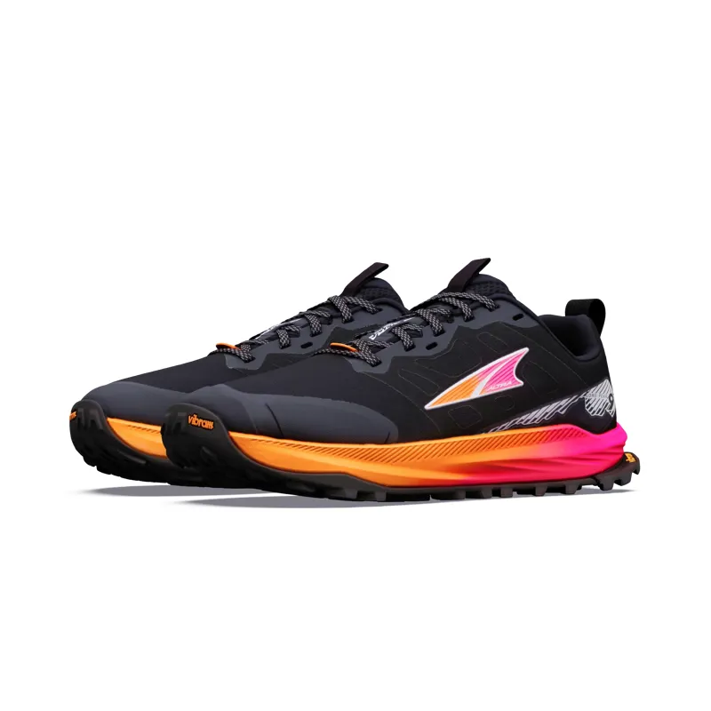 Altra Lone Peak 9+ Trail Shoe Womens in Black/Knockout Pink/White-4