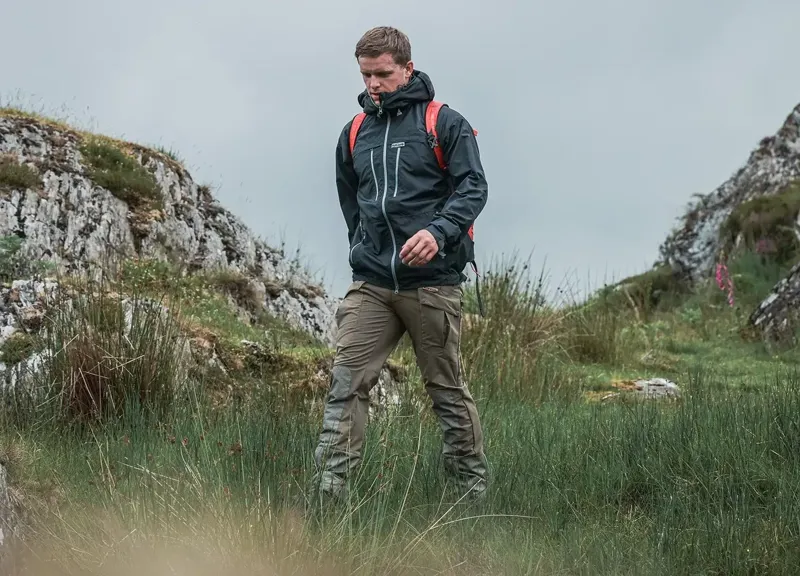 Paramo Bentu Windproof Jacket Men's in Dark Grey/Cumin Zips-3