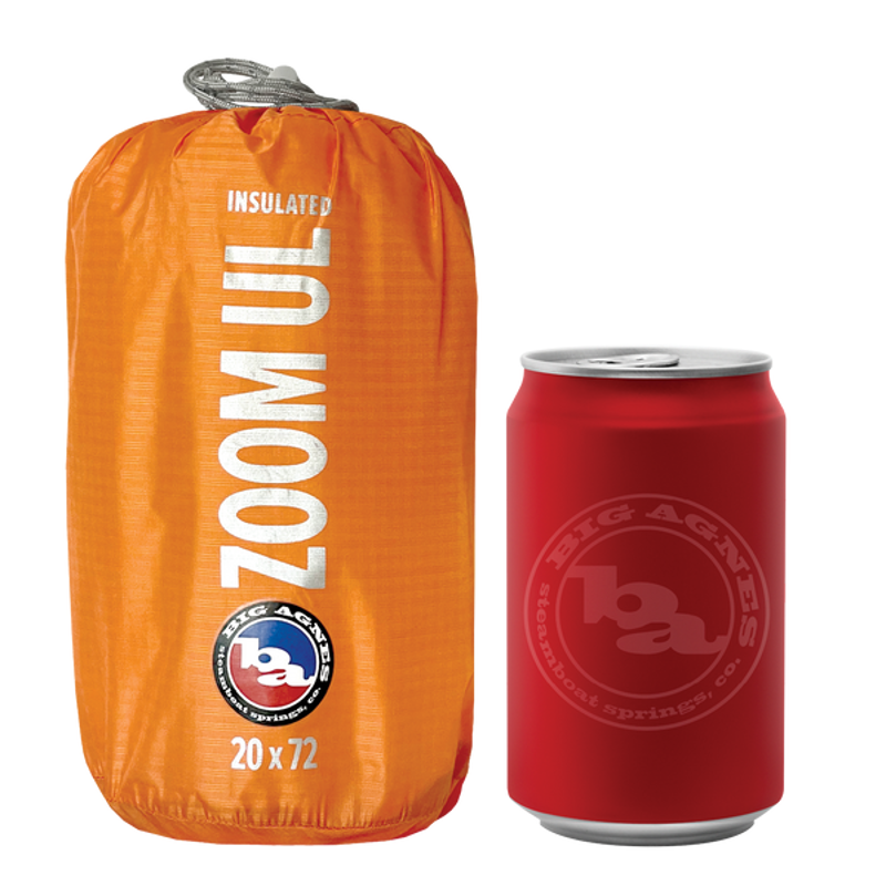Big Agnes Zoom UL Insulated Sleeping Pad 25x72 Reg Wide in Amber Glow-1