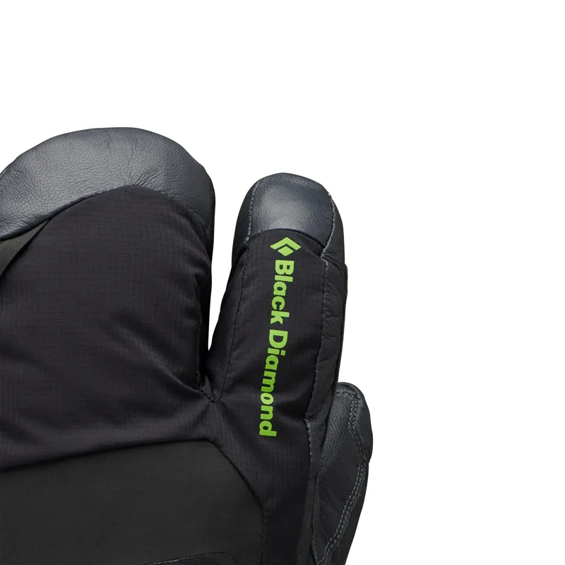 Black Diamond Alpine 3 Finger Mitts in Black/Carbon-1