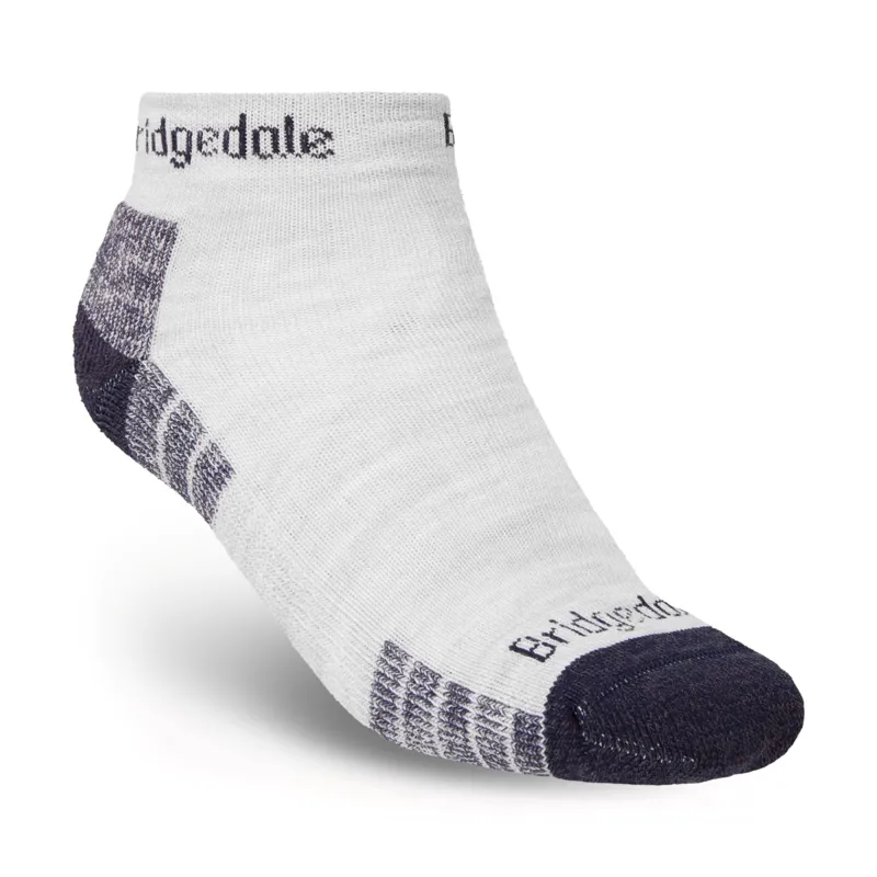 Bridgedale Hike Lightweight Merino Performance Ankle Socks Mens in Silver/Navy