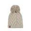 Buff Knitted and Fleece Beanie Caryn Adult in Ecru