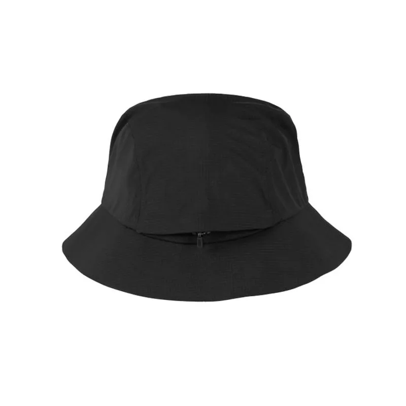 Buff Rain Bucket Hat in Solid Black-1