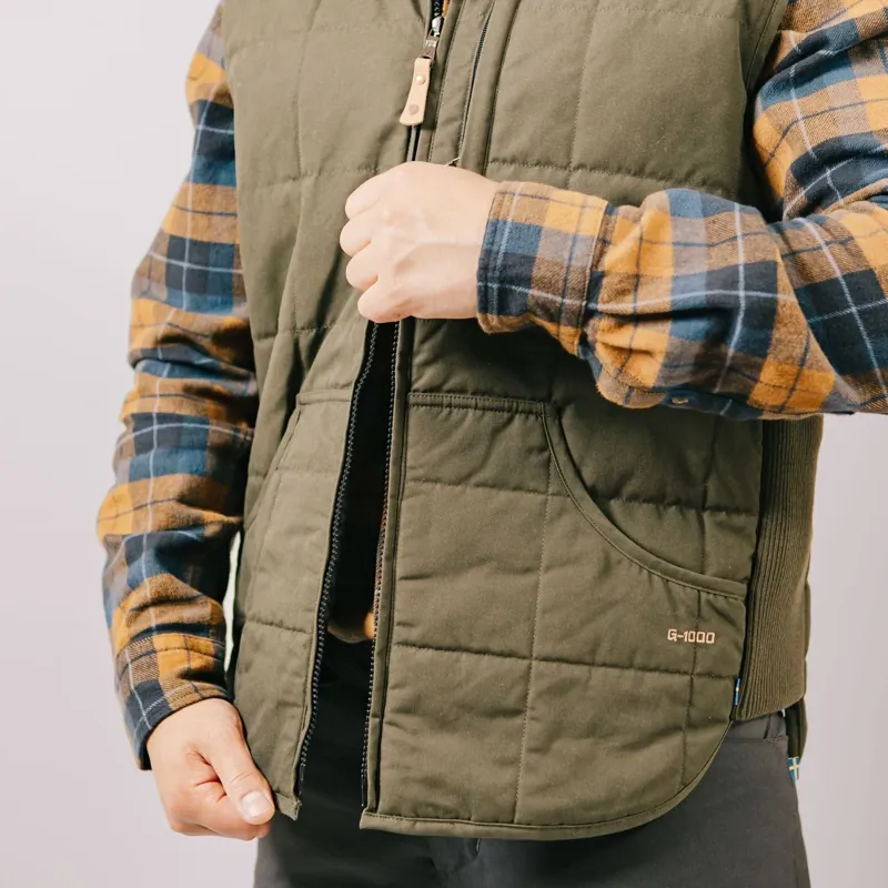 Fjallraven Grimsey Vest Mens in Dark Olive-9