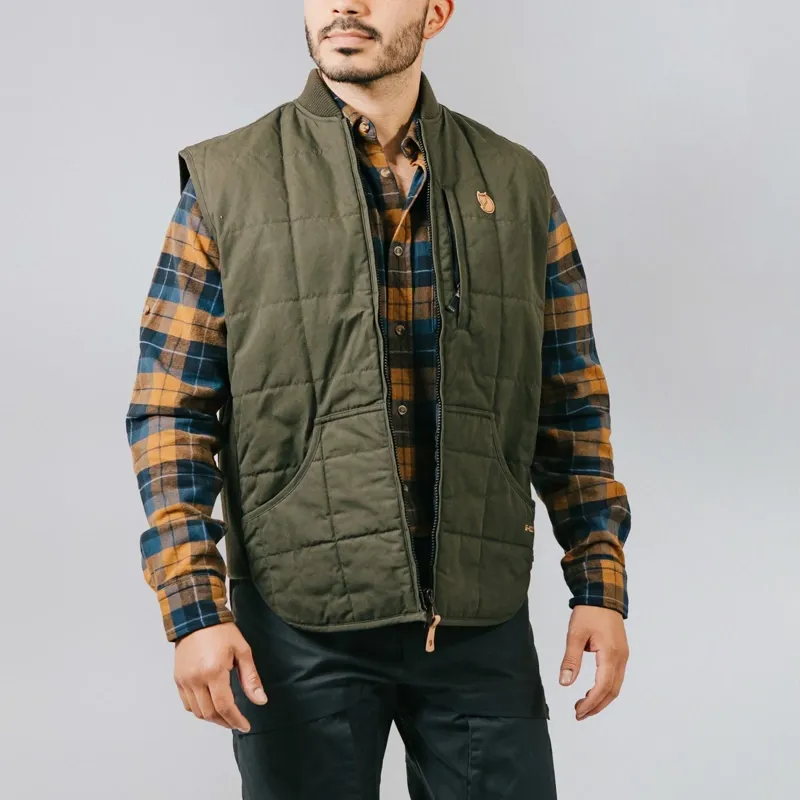 Fjallraven Grimsey Vest Mens in Dark Olive-4