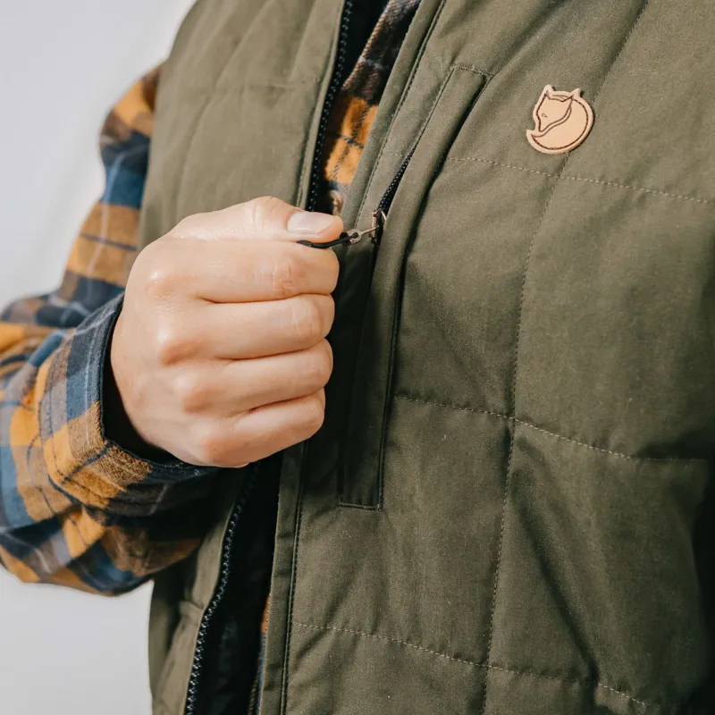 Fjallraven Grimsey Vest Mens in Dark Olive-10