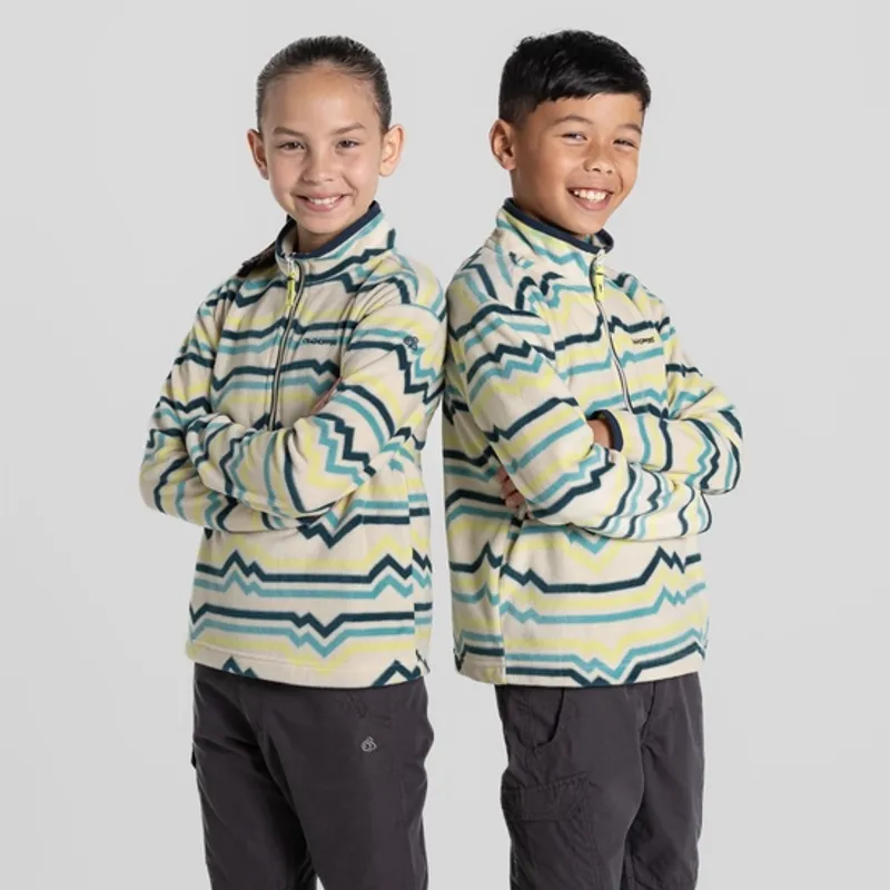 Craghoppers Bachas Half Zip Fleece Kids in Key Lime Print