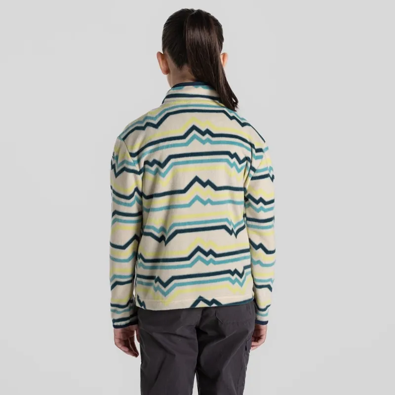 Craghoppers Bachas Half Zip Fleece Kids in Key Lime Print-3