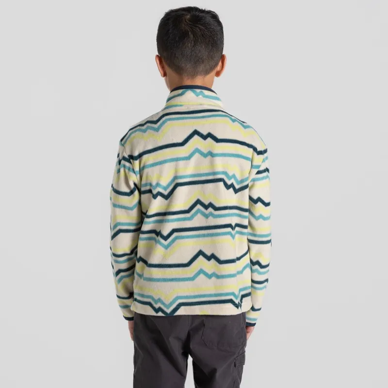 Craghoppers Bachas Half Zip Fleece Kids in Key Lime Print-4