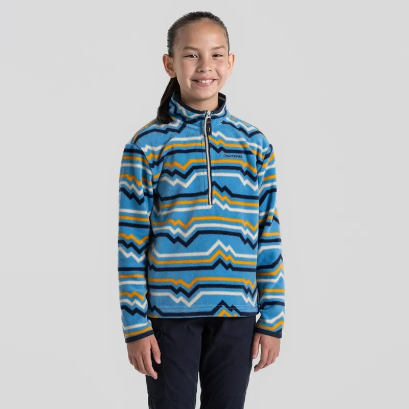 Craghoppers Bachas Half Zip Fleece Kids in Bright Sky Print-1