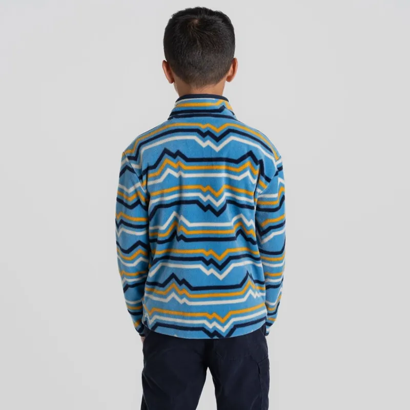Craghoppers Bachas Half Zip Fleece Kids in Bright Sky Print-2