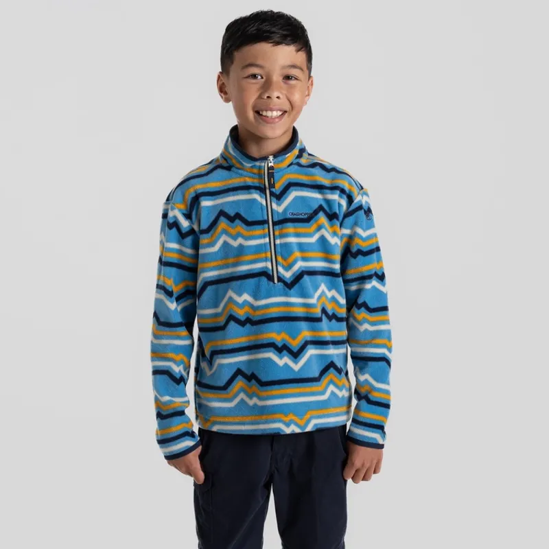 Craghoppers Bachas Half Zip Fleece Kids in Bright Sky Print-6