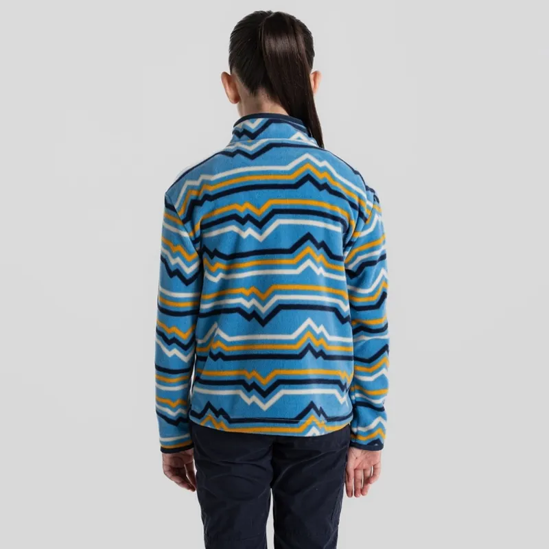 Craghoppers Bachas Half Zip Fleece Kids in Bright Sky Print-7