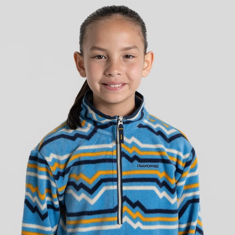 Craghoppers Bachas Half Zip Fleece Kids in Bright Sky Print-5
