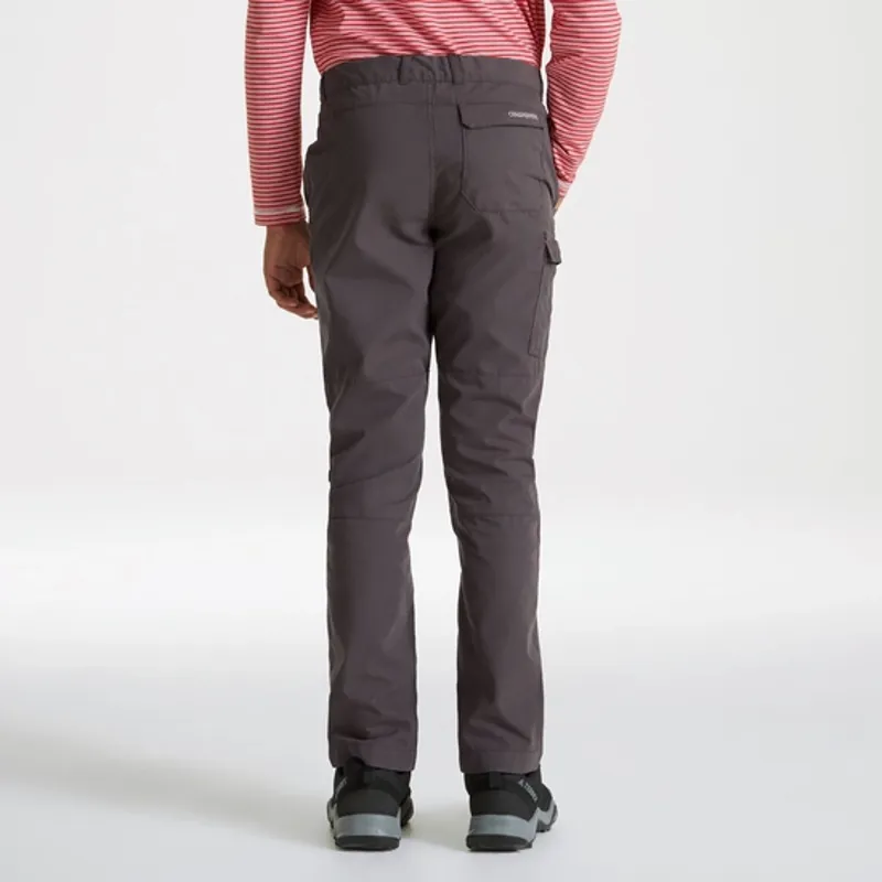 Craghoppers Kiwi Trousers II Kids in Black Pepper-2