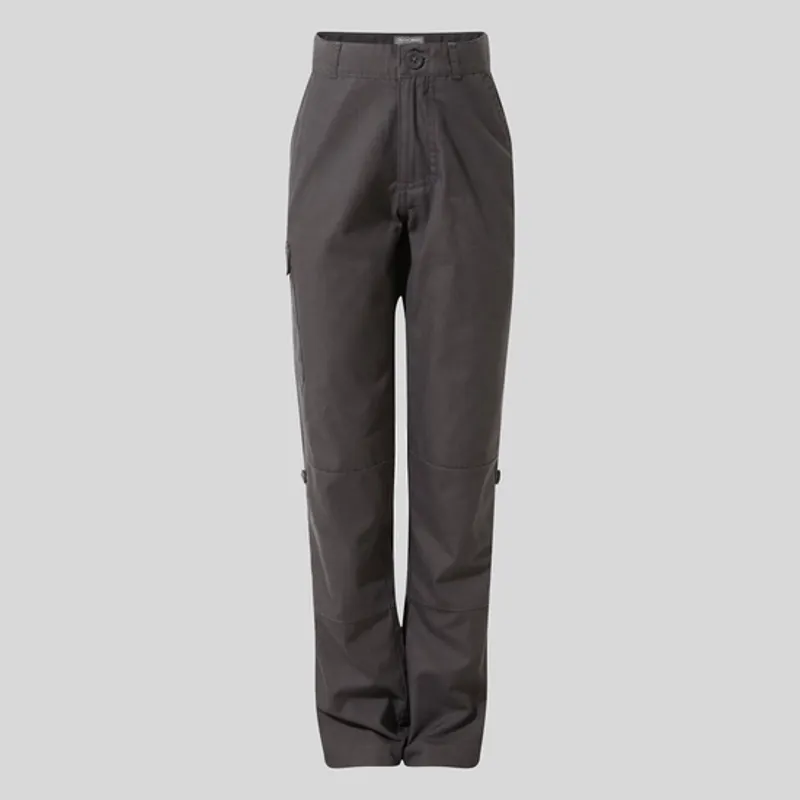 Craghoppers Kiwi Trousers II Kids in Black Pepper-3