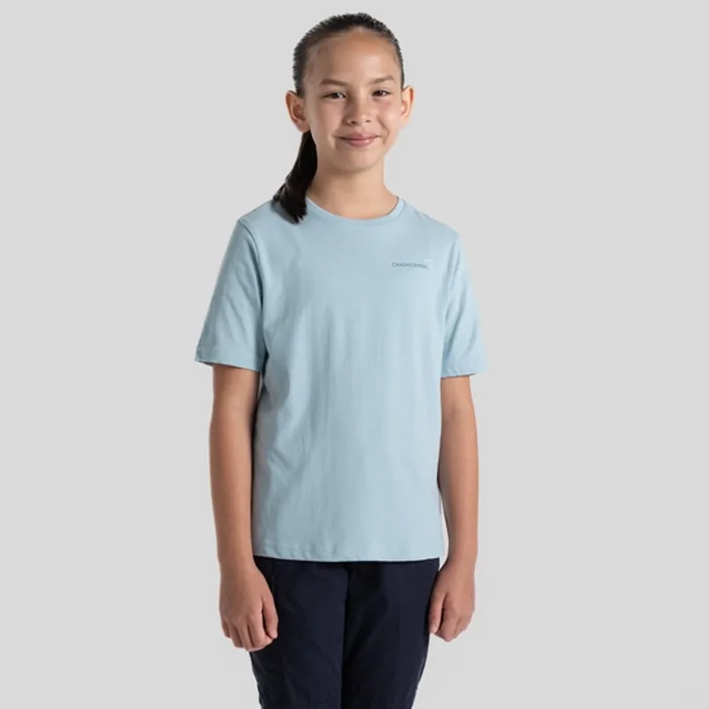 Craghoppers Ellis Short Sleeved T-Shirt Kids in Sky Blue-1