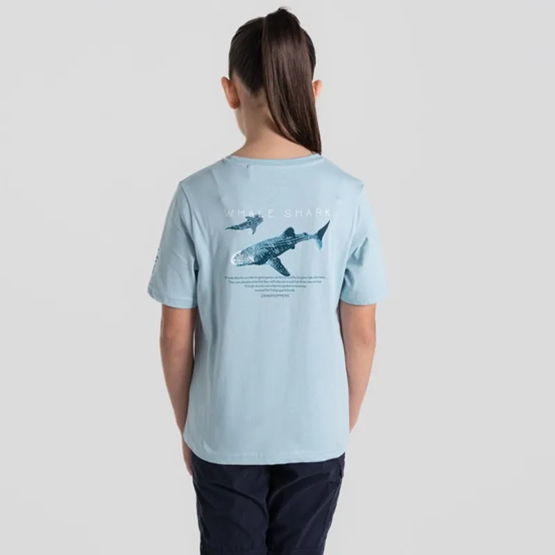 Craghoppers Ellis Short Sleeved T-Shirt Kids in Sky Blue-3
